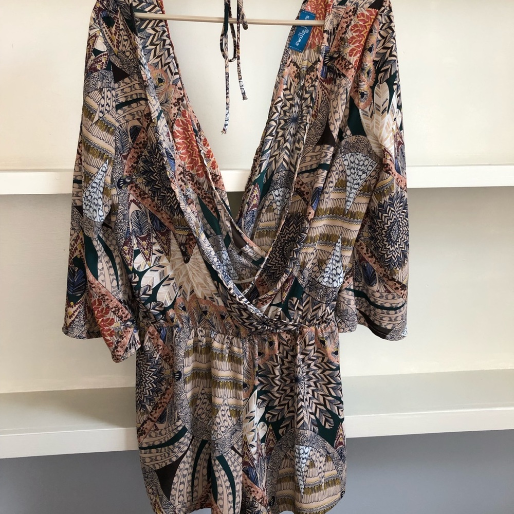 Backless romper